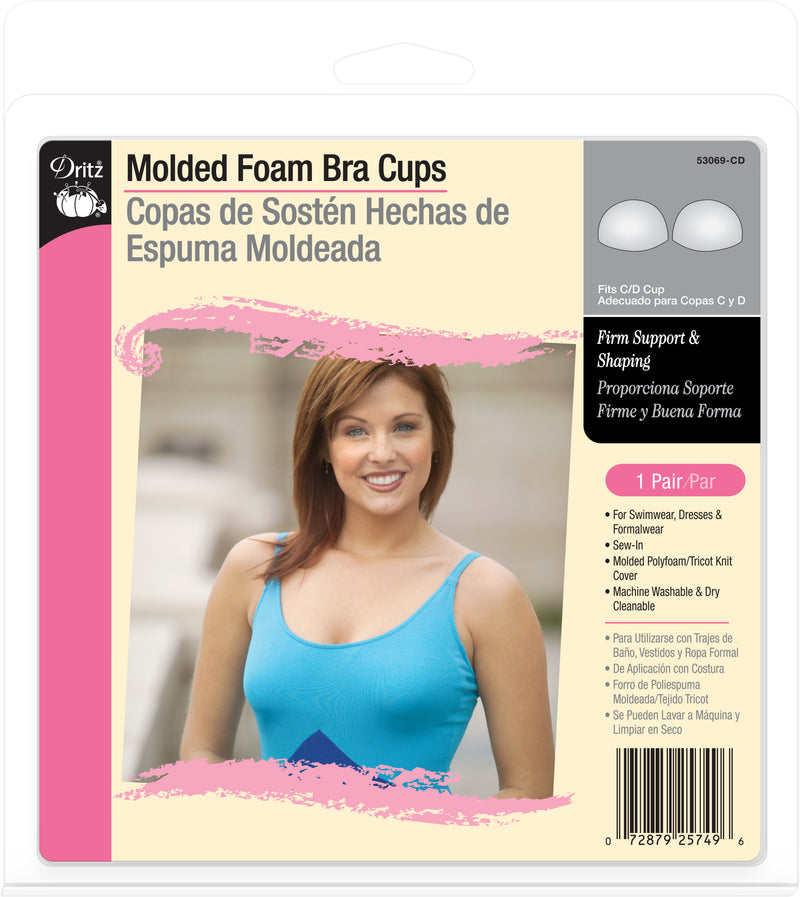 Load image into Gallery viewer, 53069-CD|Dritz Molded Foam Bra Cups, White, C/D Cup