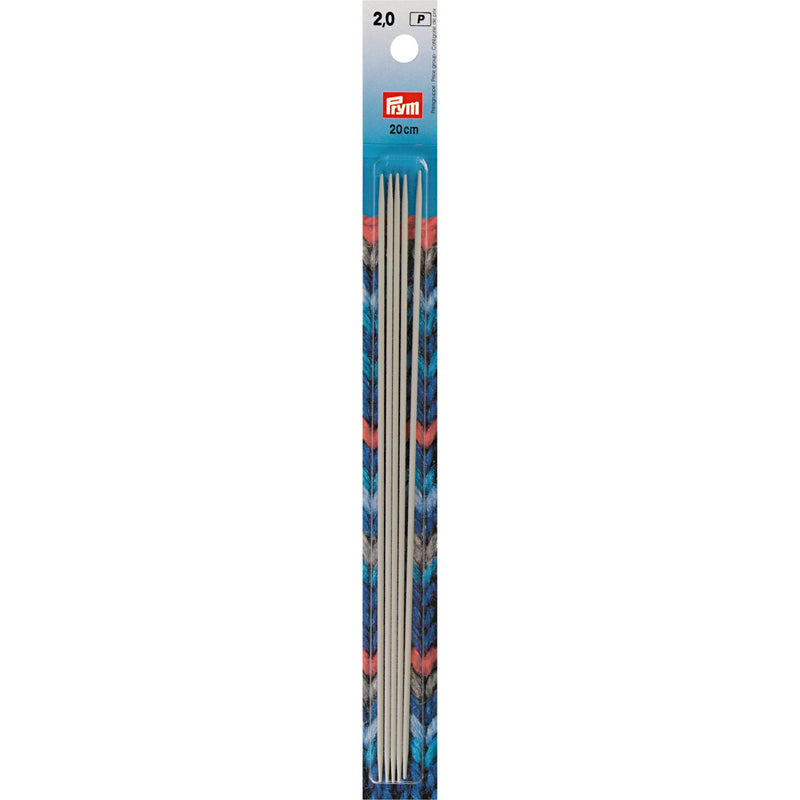 Load image into Gallery viewer, 191486|Prym 8" Double Point Aluminum Knitting Needles, 2mm