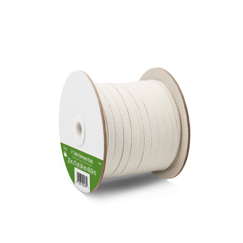 Cargue la imagen en el visor de la galería, 9485N|Dritz 1/4" Cotton Swimwear Elastic, Natural, 75 yd