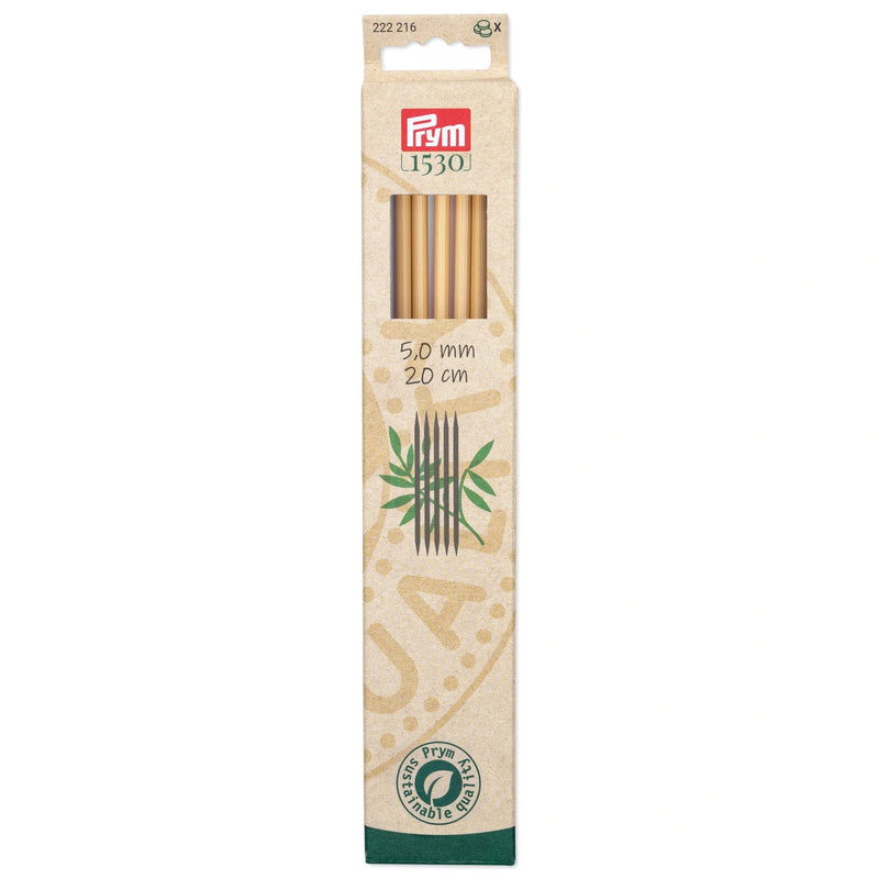 Load image into Gallery viewer, 222216|Prym 8" Double Point Bamboo Knitting Needles, 5mm