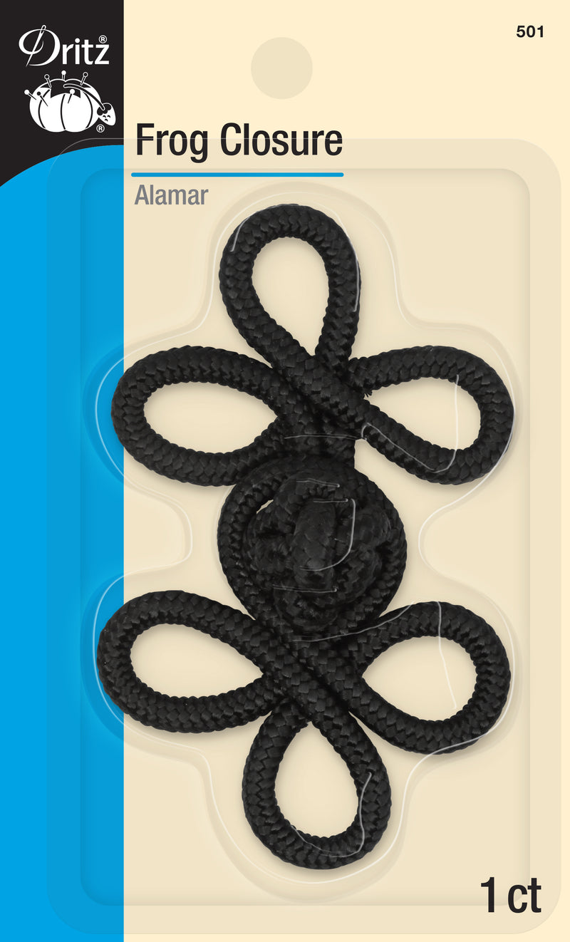 Load image into Gallery viewer, 501|Dritz 4" Frog Closure Set, Black