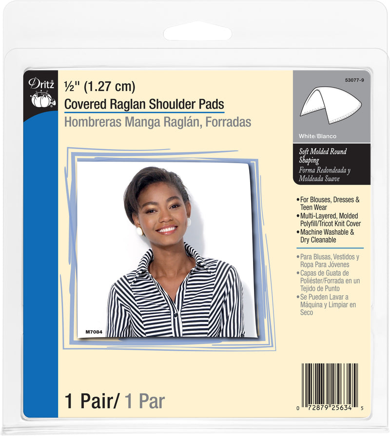 Load image into Gallery viewer, 53077-9|Dritz 1/2" Covered Raglan Shoulder Pads, White