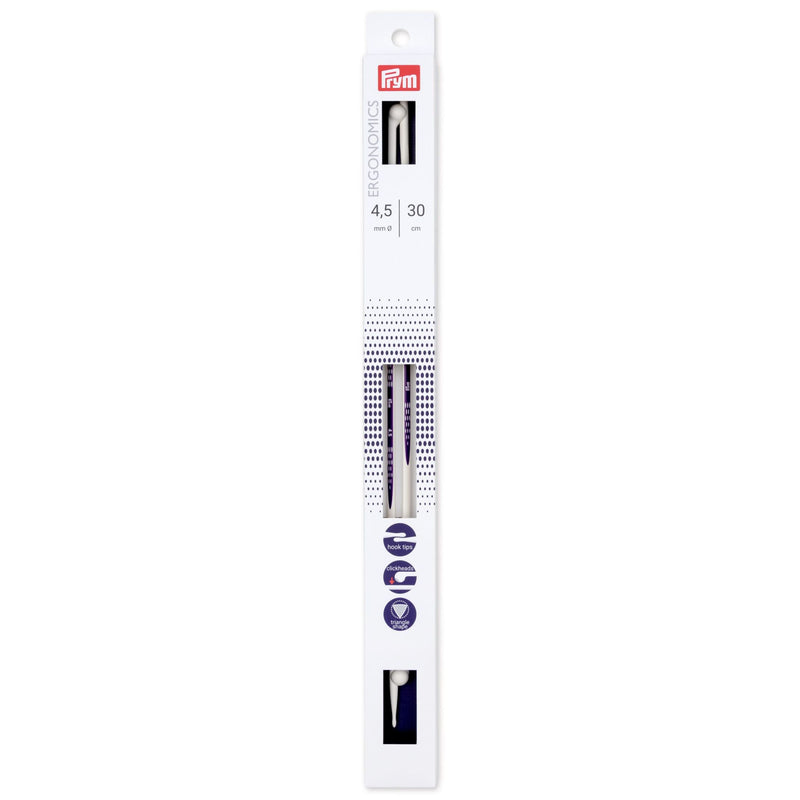 Cargue la imagen en el visor de la galería, 190305|Prym 12" Ergonomic Single Point Knitting Needles, 4.5mm