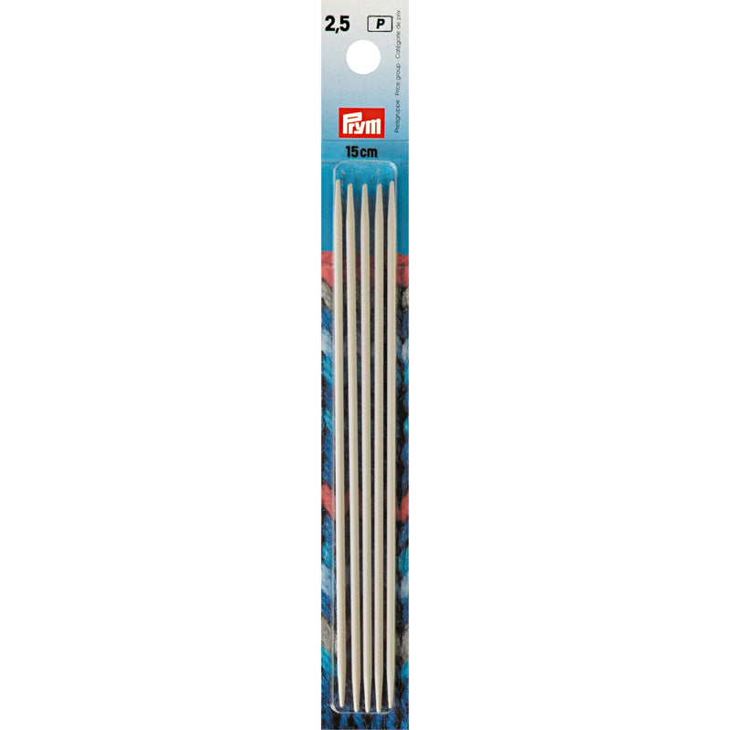 Load image into Gallery viewer, 191362|Prym 6" Double Point Aluminum Knitting Needles, 2.5mm