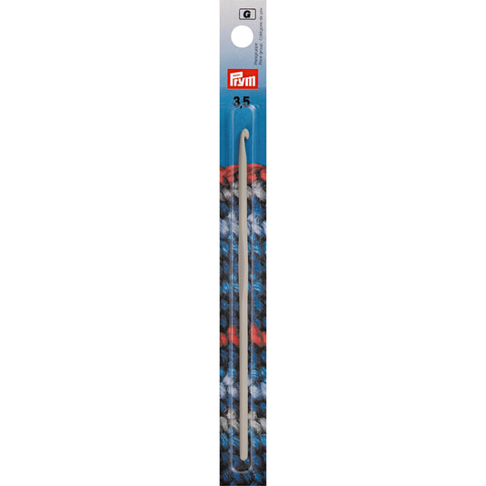 195138|Prym 6" Aluminum Crochet Hook, 3.5mm