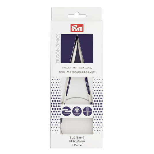 57079|Prym 24" Ergonomic Circular Knitting Needles, US 8 (5mm)