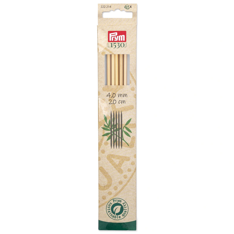 Load image into Gallery viewer, 222214|Prym 8" Double Point Bamboo Knitting Needles, 4mm
