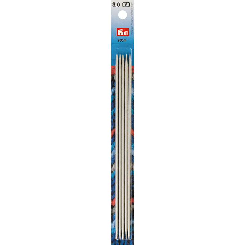 Load image into Gallery viewer, 191490|Prym 8" Double Point Aluminum Knitting Needles, 3mm