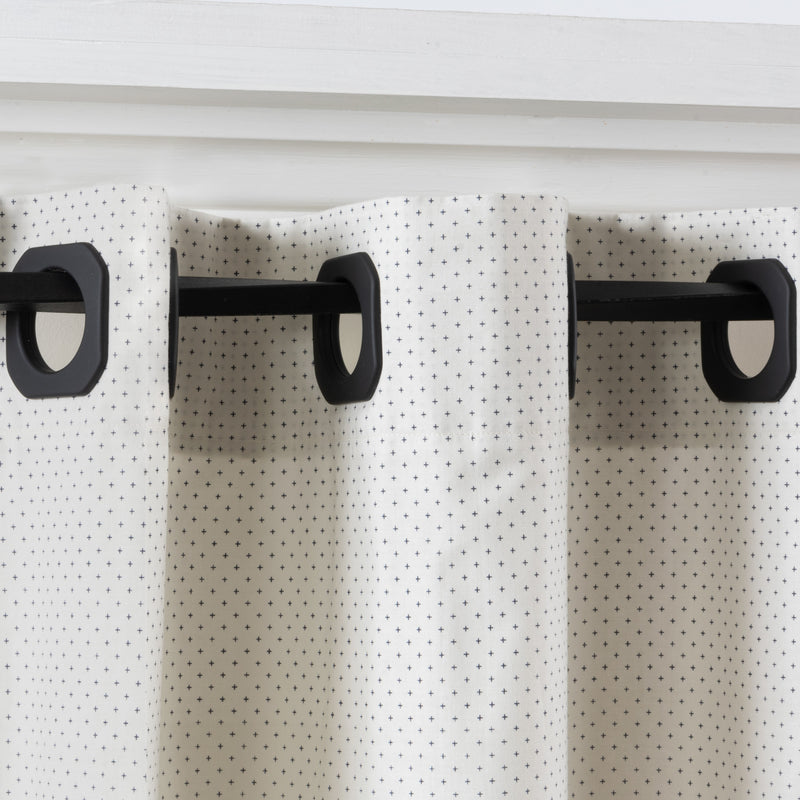 Cargue la imagen en el visor de la galería, 44398|Dritz 1-9/16" Square Plastic Curtain Grommets, Matte Black, 8 Sets