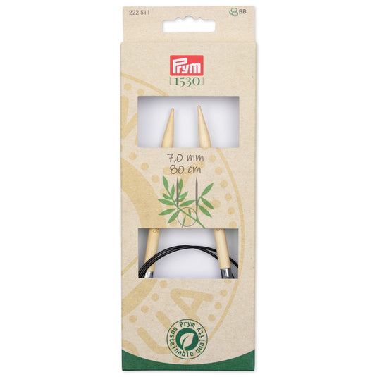 222511|Prym 32" (80 cm) Circular Bamboo Knitting Needles (7 mm)