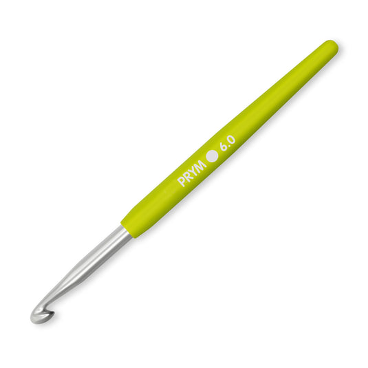 57500|Prym Soft Grip Aluminum Crochet Hook Set, 2-6mm