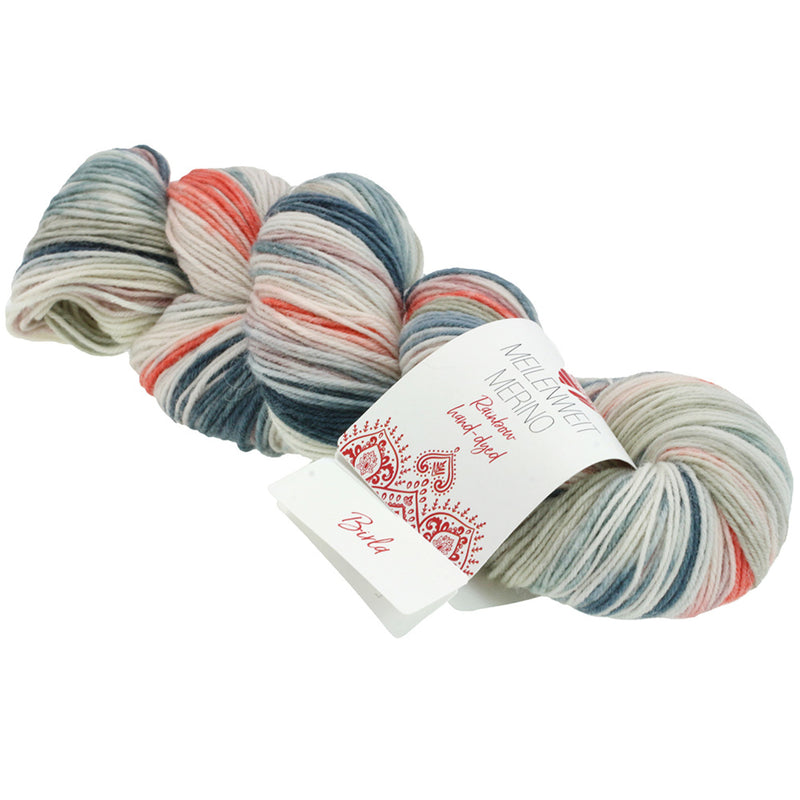 Chargez l'image dans la visionneuse de la galerie, 28297003|Lana Grossa Hand Dyed Meilenweit 100 Merino Rainbow Yarn, Birla
