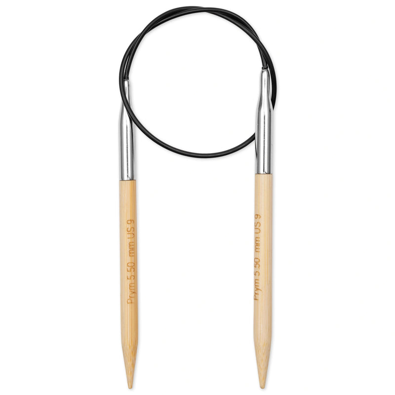 Cargue la imagen en el visor de la galería, 222529|Prym 16" (40 cm) Circular Bamboo Knitting Needles, US 9 (5.5 mm)