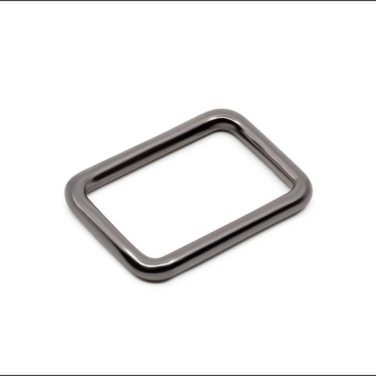 BK145|Dritz 1" Rectangle Rings, Gunmetal, 12 pc