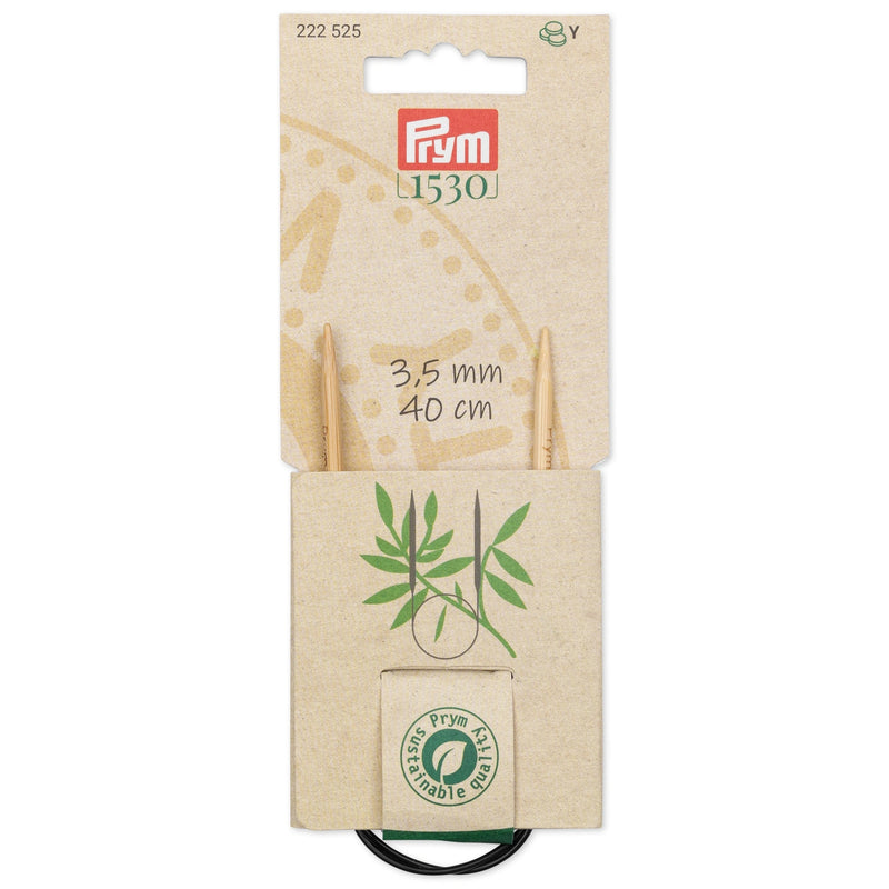 Cargue la imagen en el visor de la galería, 222525|Prym 16" (40 cm) Circular Bamboo Knitting Needles, US 4 (3.5 mm)