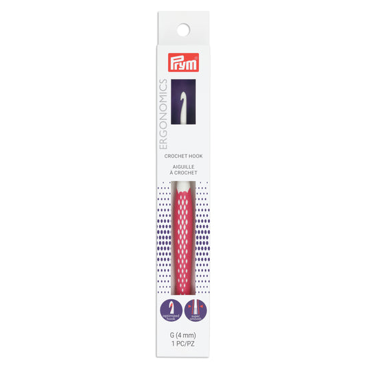 57202|Prym Ergonomic Crochet Hook, US G (4mm)