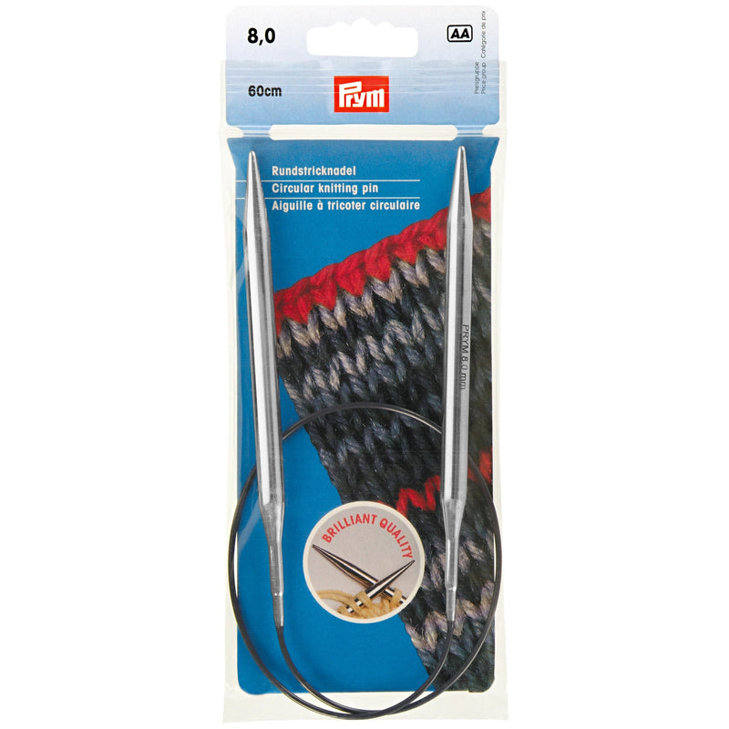 Load image into Gallery viewer, 212212|Prym 24" Circular Brass Knitting Needles, 8mm