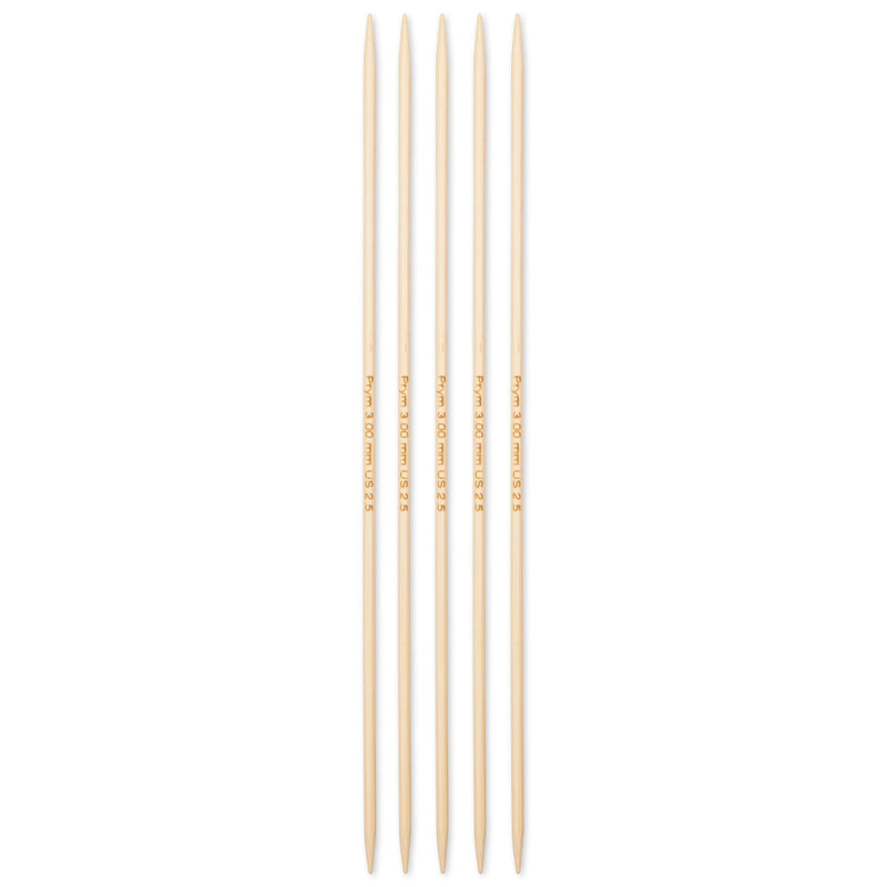 Load image into Gallery viewer, 222212|Prym 8" Double Point Bamboo Knitting Needles, 3mm